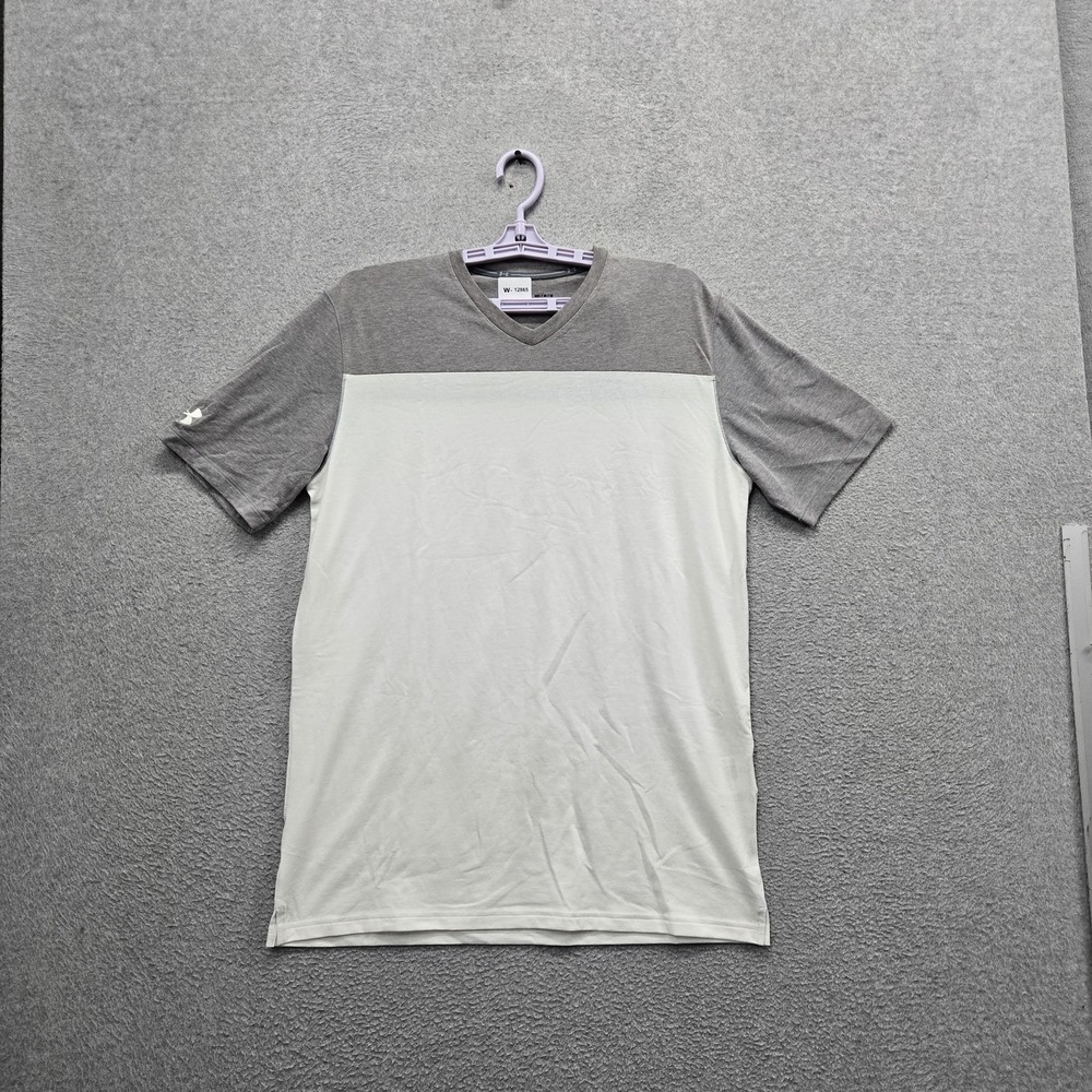 Under Armour Men Shirt M Gray Colorblock Heatgear Activewear Loose NWT